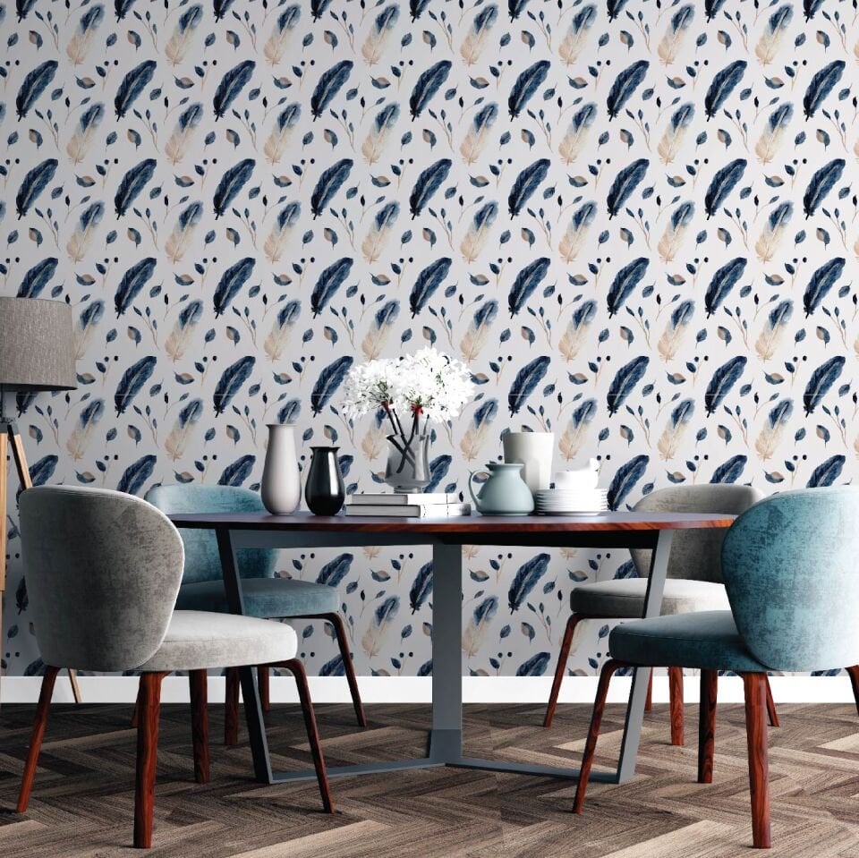 Lacivert Tüy Duvar Kağıdı