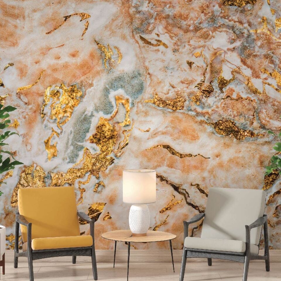 Gold Mermer Duvar Kağıdı