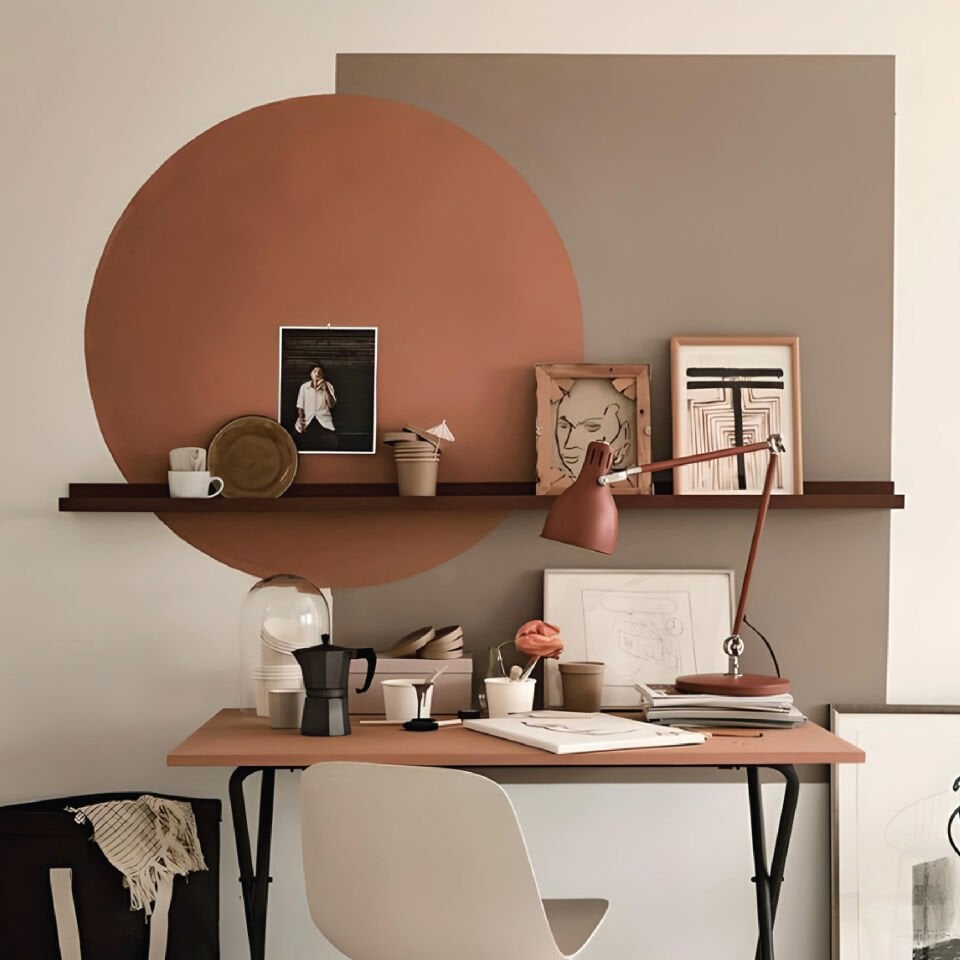 Boho Bohem Tarz Dekoratif Yuvarlak ve Dikdörtgen Duvar Dekorasyon Sticker