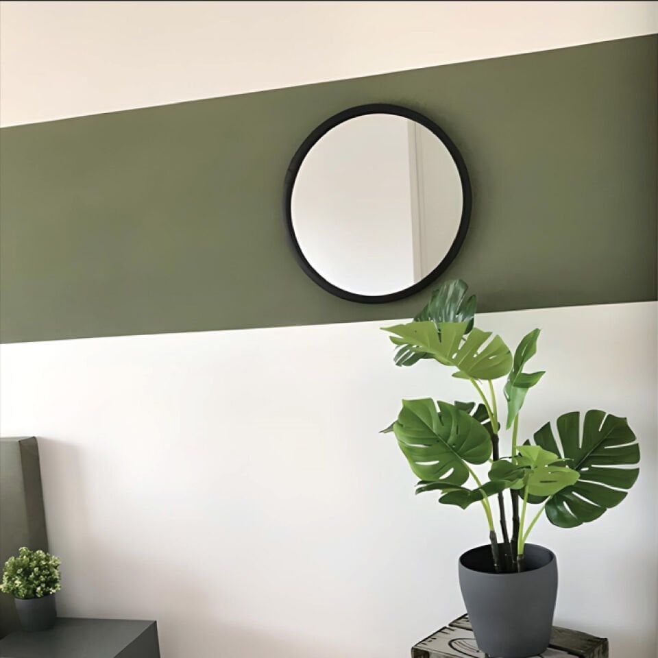 Boho Bohem Tarz Haki Renk Dekoratif Dikdörtgen Duvar Dekorasyon Sticker