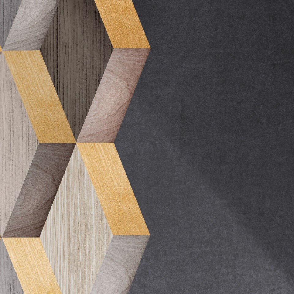 3D Ahşap Duvar Kağıdı