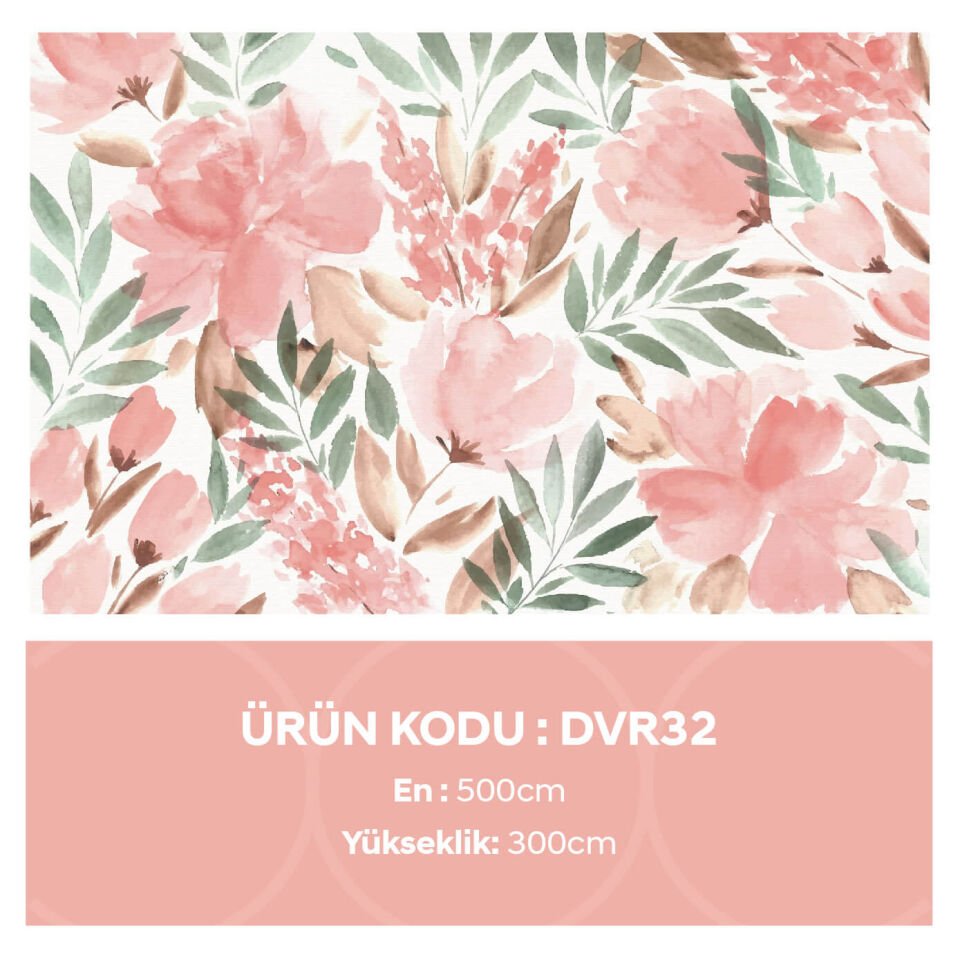 Pastel Suluboya Çiçek Duvar Kağıdı