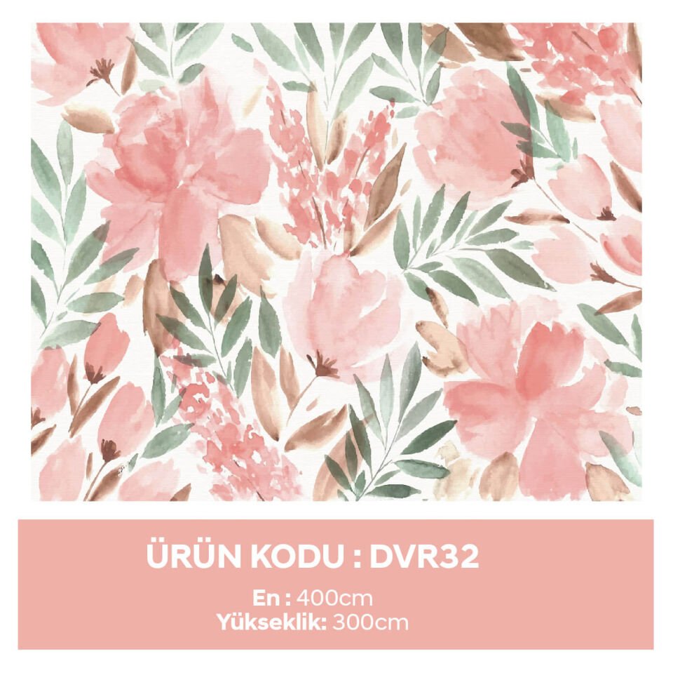 Pastel Suluboya Çiçek Duvar Kağıdı