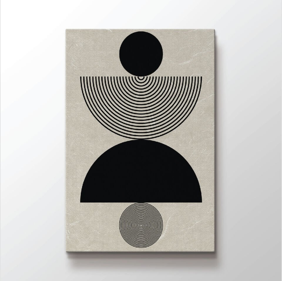 Geometrik Soyut Dekoratif Kanvas Tablo