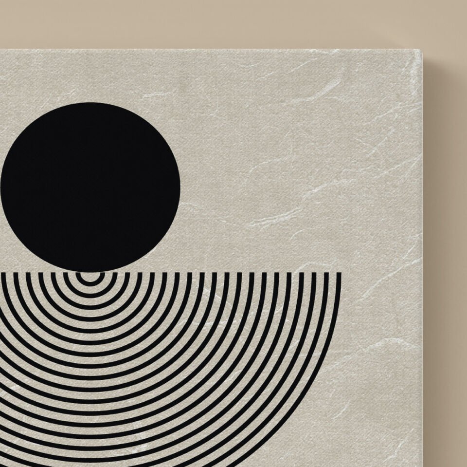 Geometrik Soyut Dekoratif Kanvas Tablo