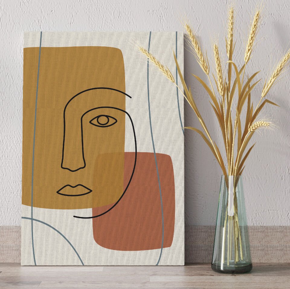 Minimal Şekil Dekoratif Kanvas Tablo