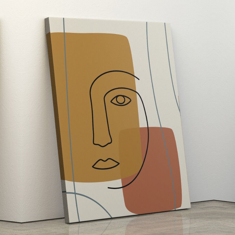 Minimal Şekil Dekoratif Kanvas Tablo