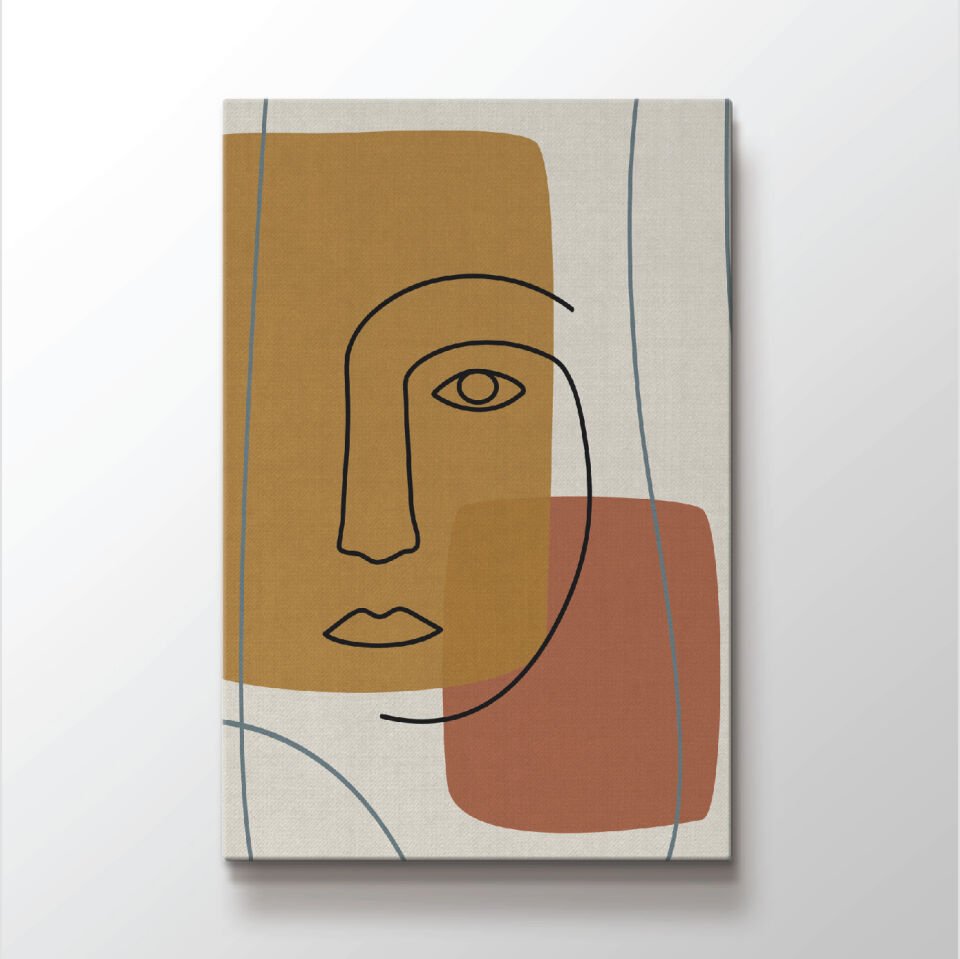 Minimal Şekil Dekoratif Kanvas Tablo