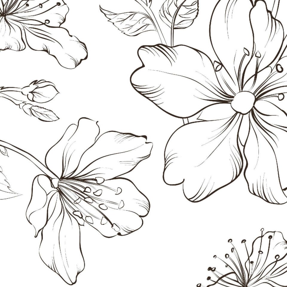 Çiçek Deseni Duvar Kağıdı