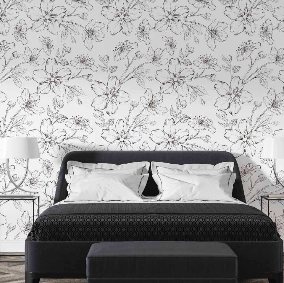 Çiçek Deseni Duvar Kağıdı