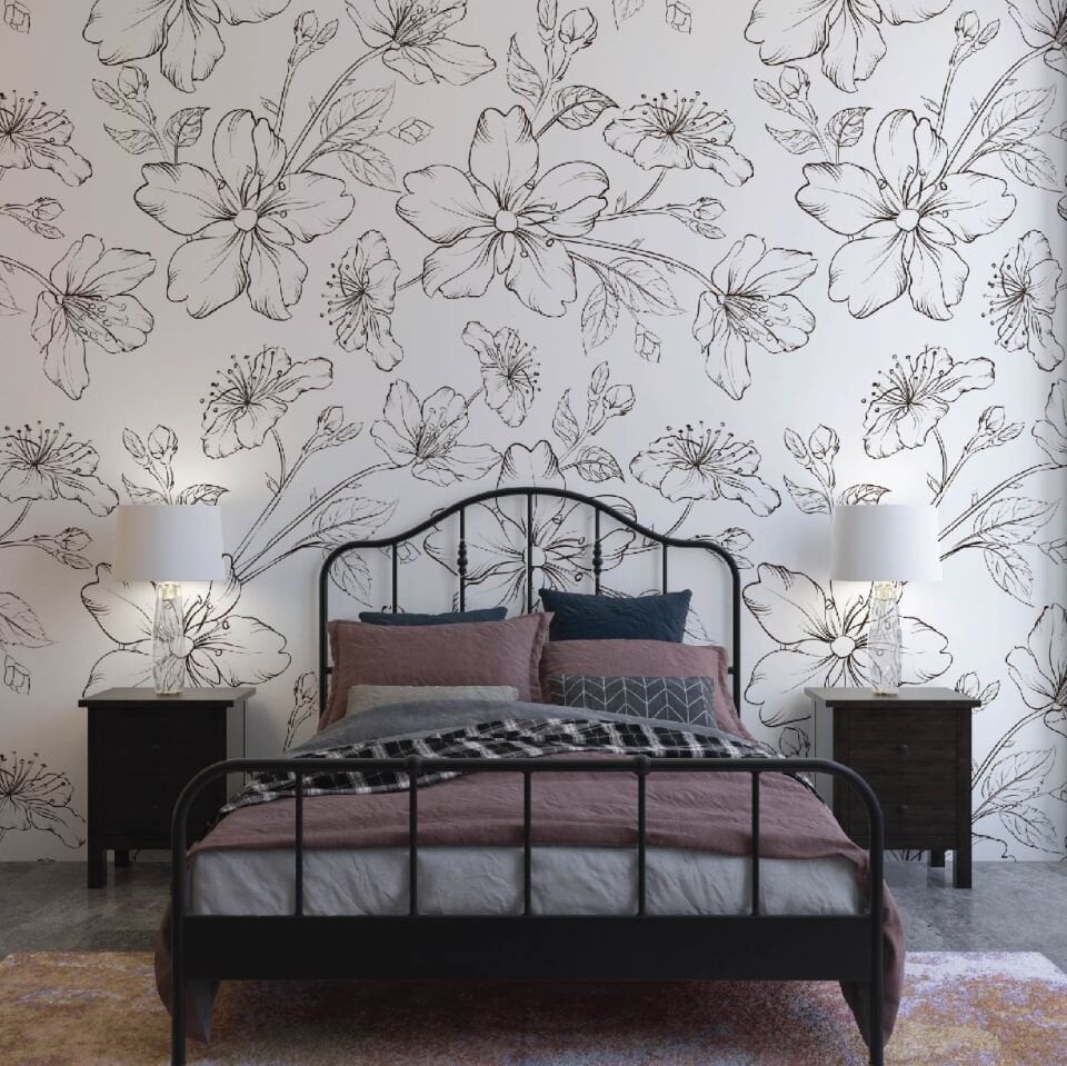 Çiçek Deseni Duvar Kağıdı