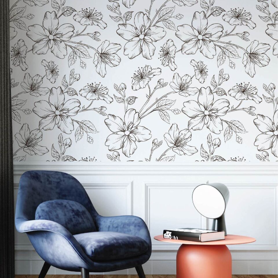 Çiçek Deseni Duvar Kağıdı