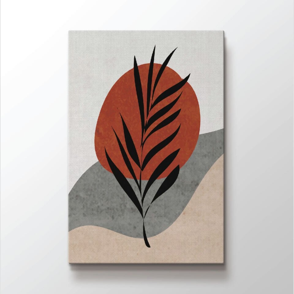 Minimal Çiçek Dekoratif Kanvas Tablo