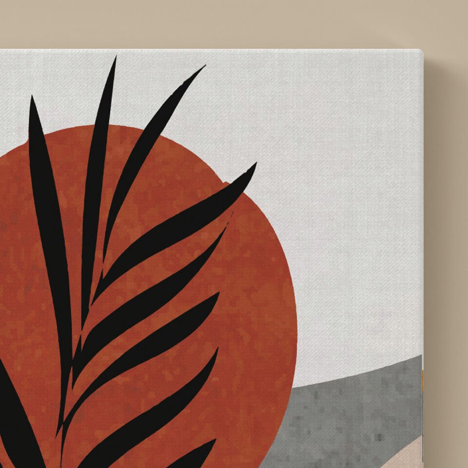 Minimal Çiçek Dekoratif Kanvas Tablo