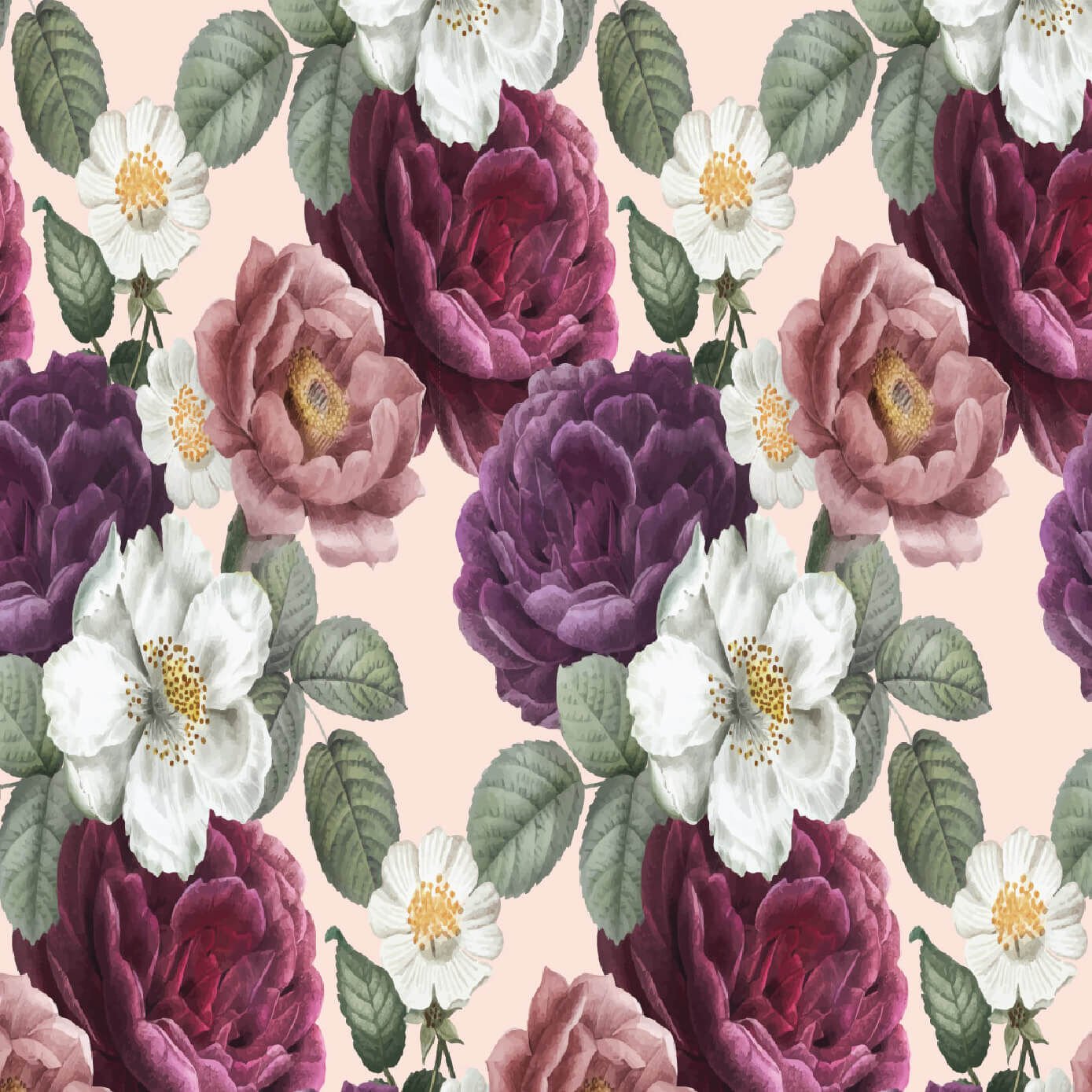 Renkli Çiçekler Duvar Kağıdı