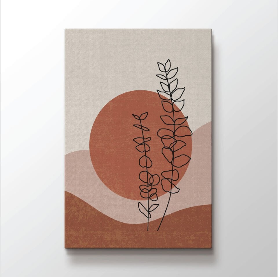 Çiçek Boho Tarz Dekoratif Kanvas Tablo