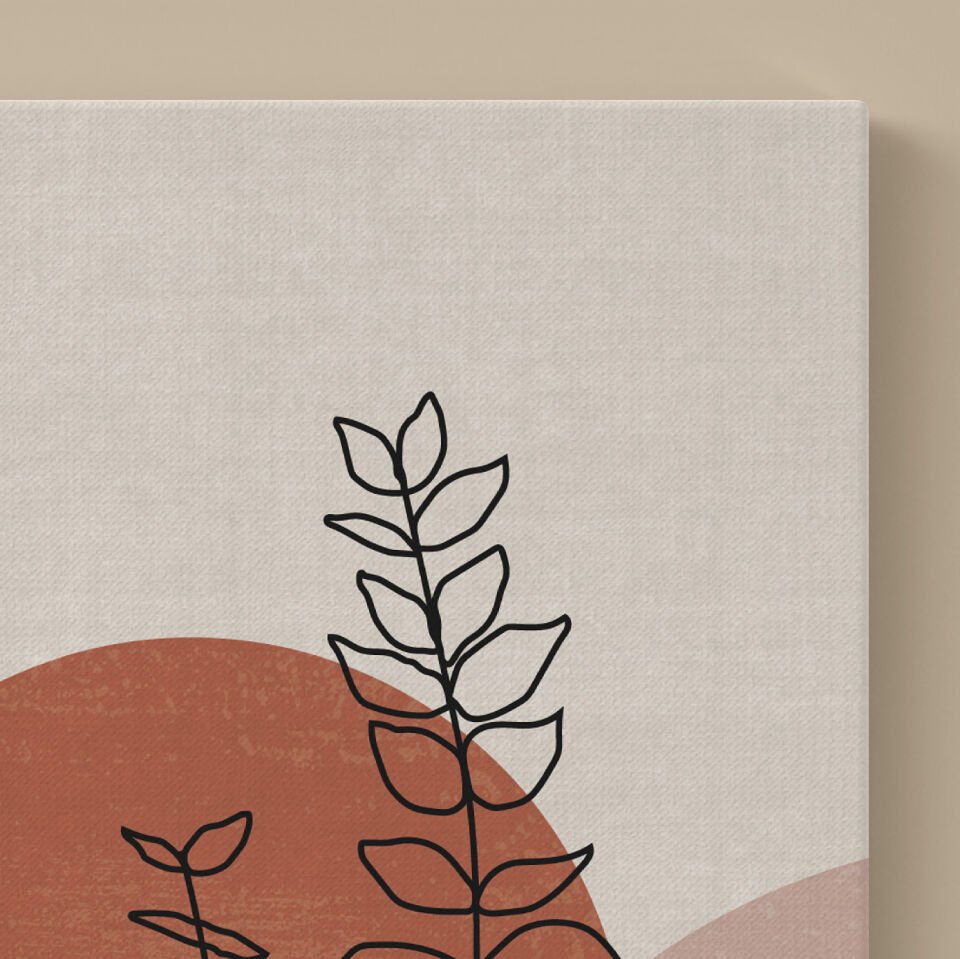 Çiçek Boho Tarz Dekoratif Kanvas Tablo