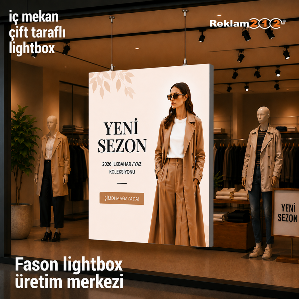 İç Mekan Çift Taraflı Lightbox
