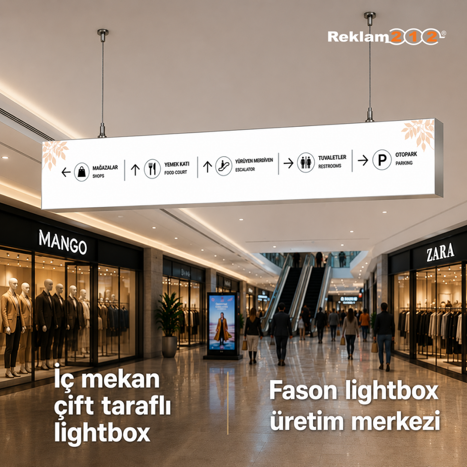 İç Mekan Çift Taraflı Lightbox