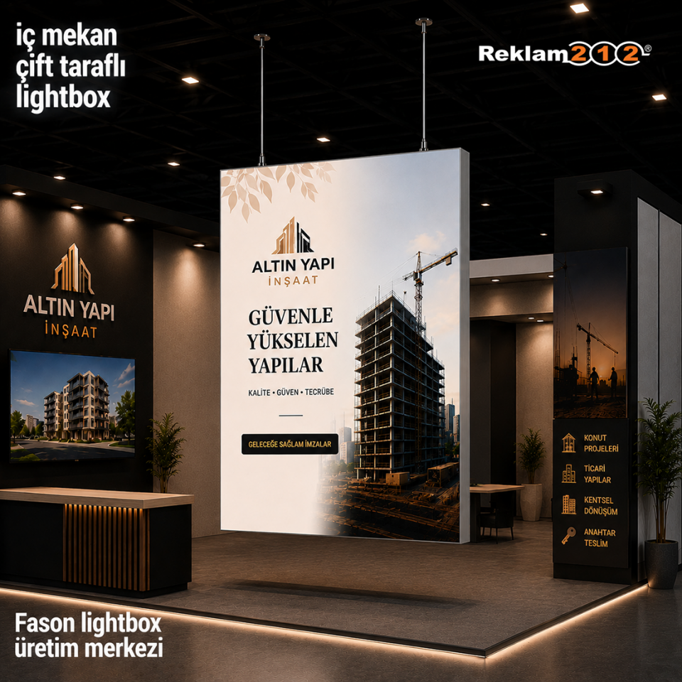 İç Mekan Çift Taraflı Lightbox