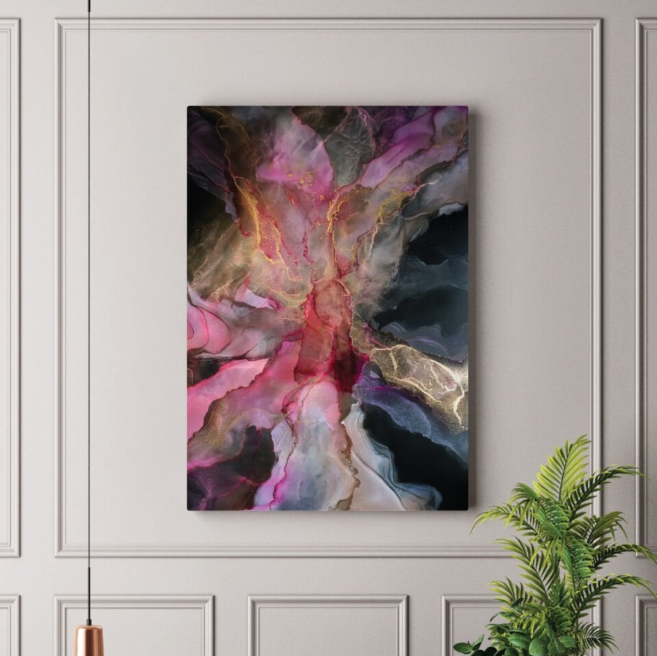 Mürekkep Deseni Dekoratif Kanvas Tablo