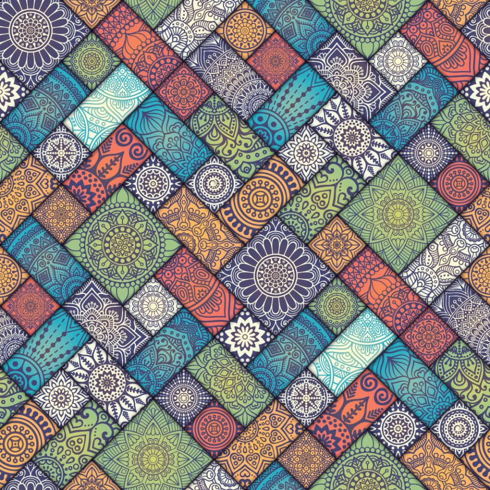 Çapraz Çiçek Deseni Sticker Folyo