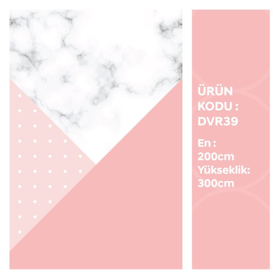 Pembe Puantiye ve Mermer Duvar Kağıdı