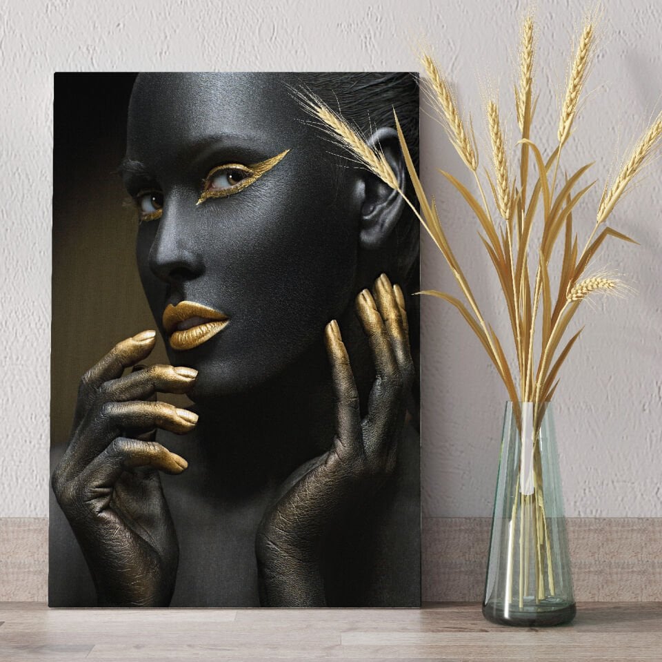 Afrikalı Kadın Dekoratif Kanvas Tablo