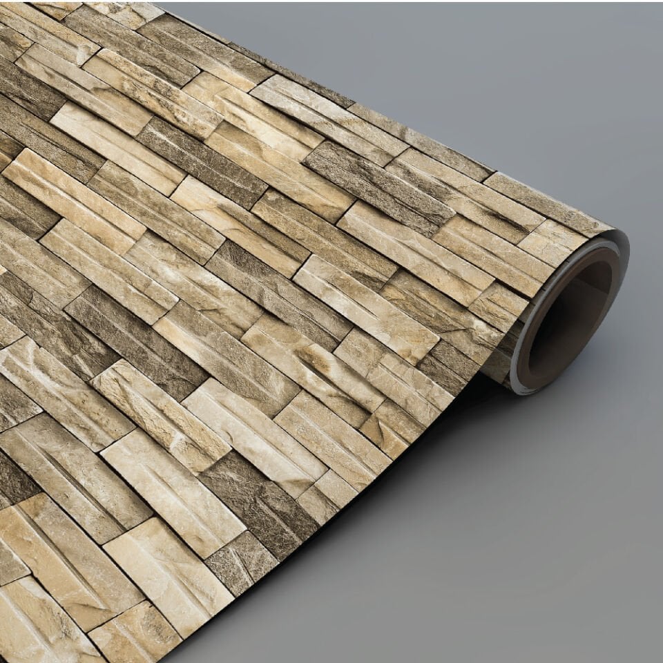 Mutfak Fayans Taş Desen Folyo