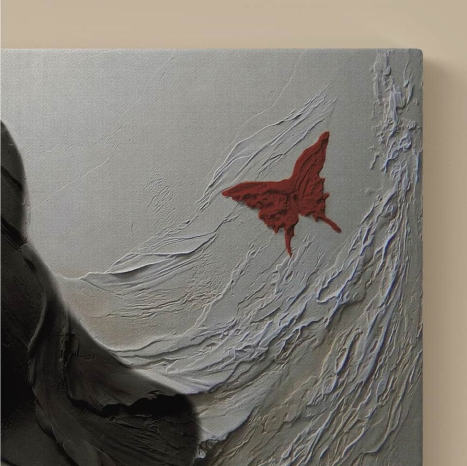 Şapkalı Kadın Dekoratif Kanvas Tablo