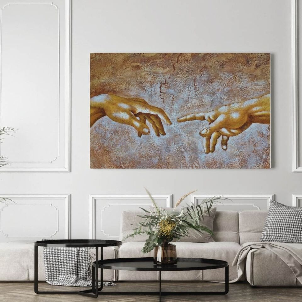 Tanrı ve İnsan Dekoratif Kanvas Tablo