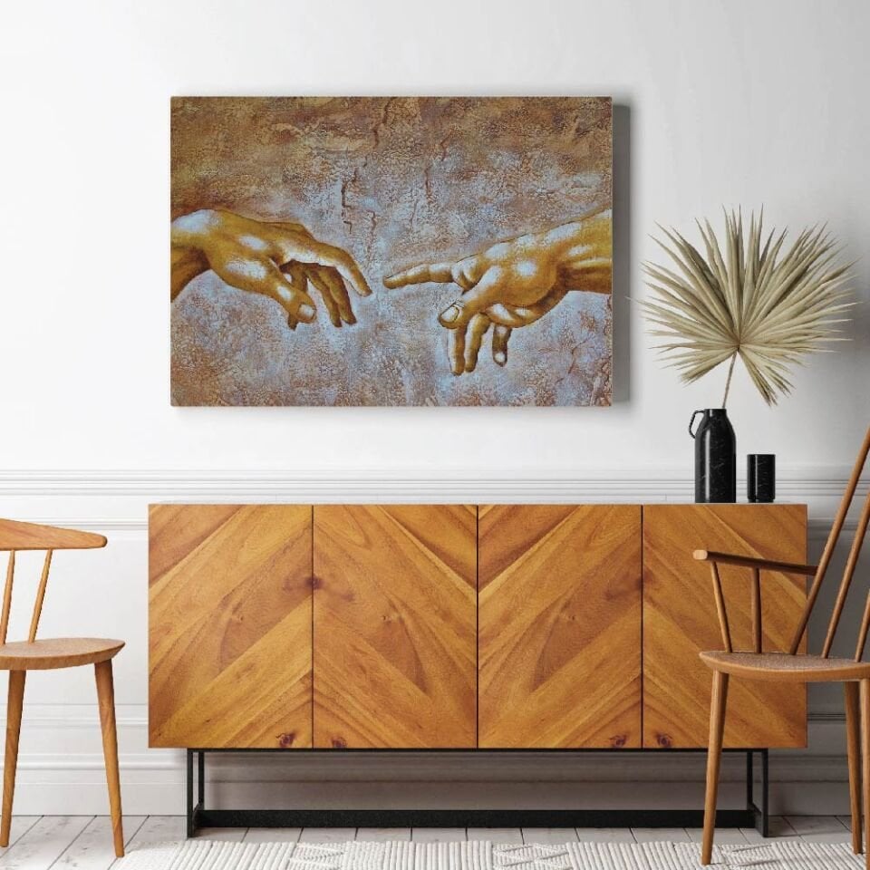Tanrı ve İnsan Dekoratif Kanvas Tablo
