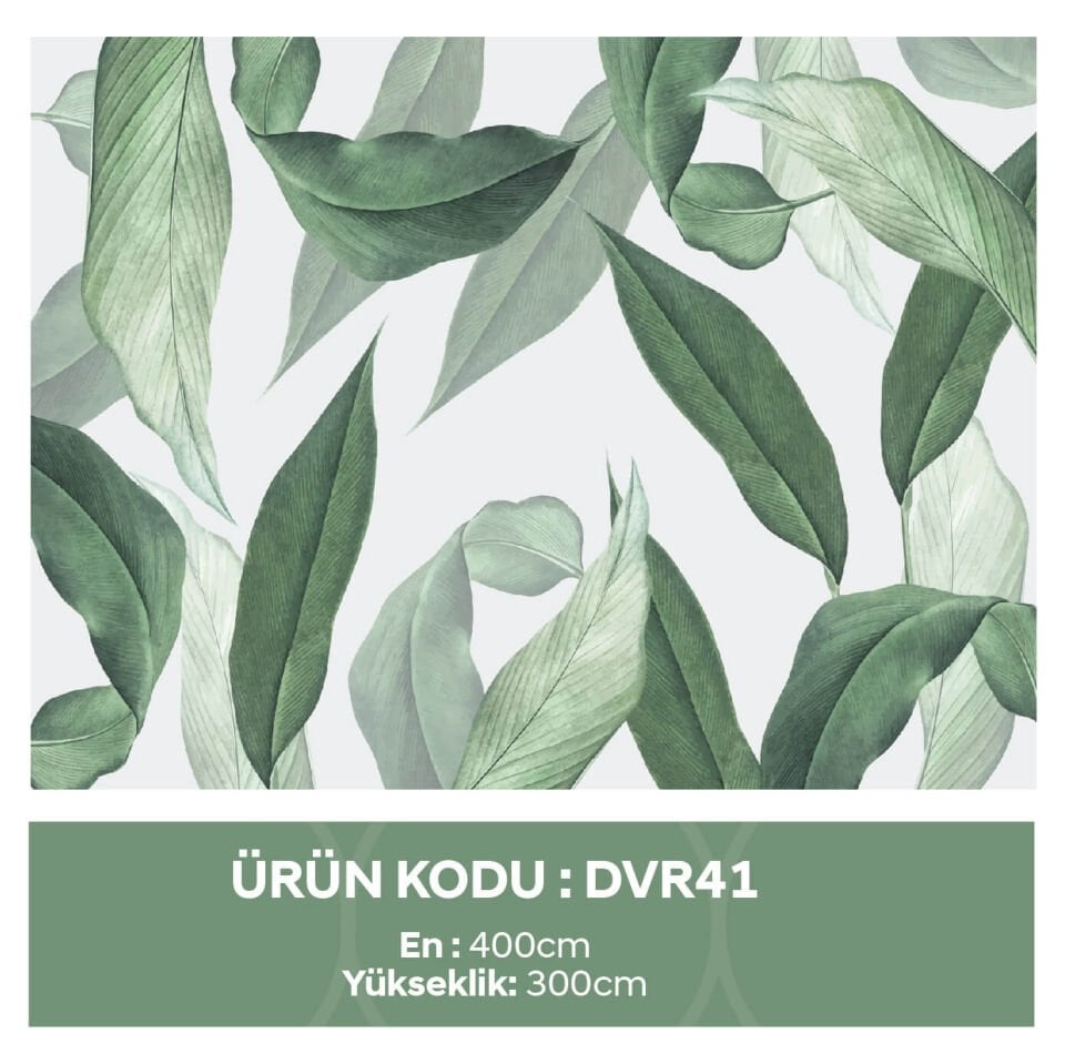 Yeşil Tropikal Yapraklar Duvar Kağıdı