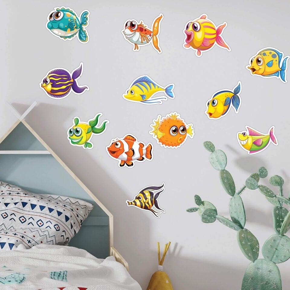 Sevimli Balıklar Sticker Seti