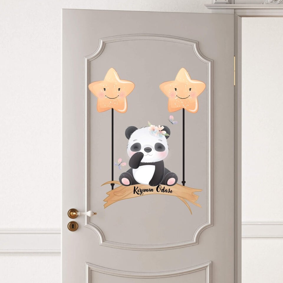Panda Kızımın Odası Çocuk Odası Sticker