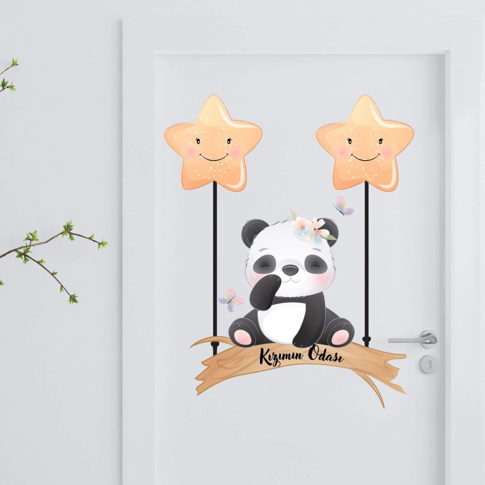 Panda Kızımın Odası Çocuk Odası Sticker
