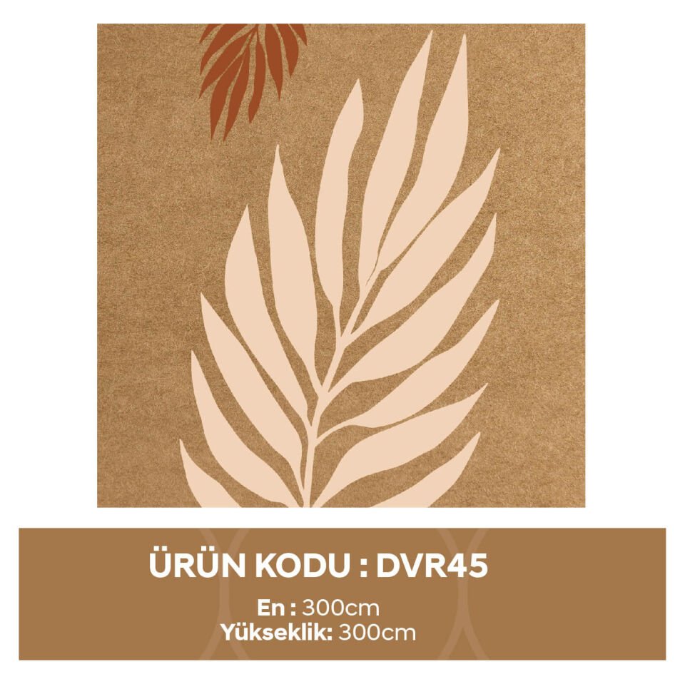Kraft Yaprak Deseni Duvar Kağıdı