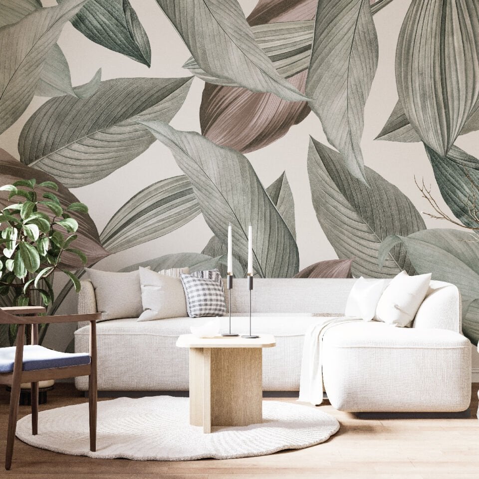 Büyük Soft Yapraklar Duvar Kağıdı