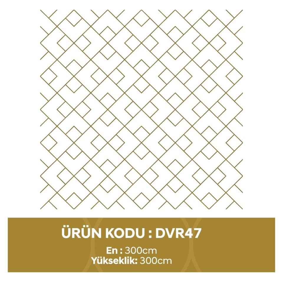 Gold Geometrik Desen Duvar Kağıdı