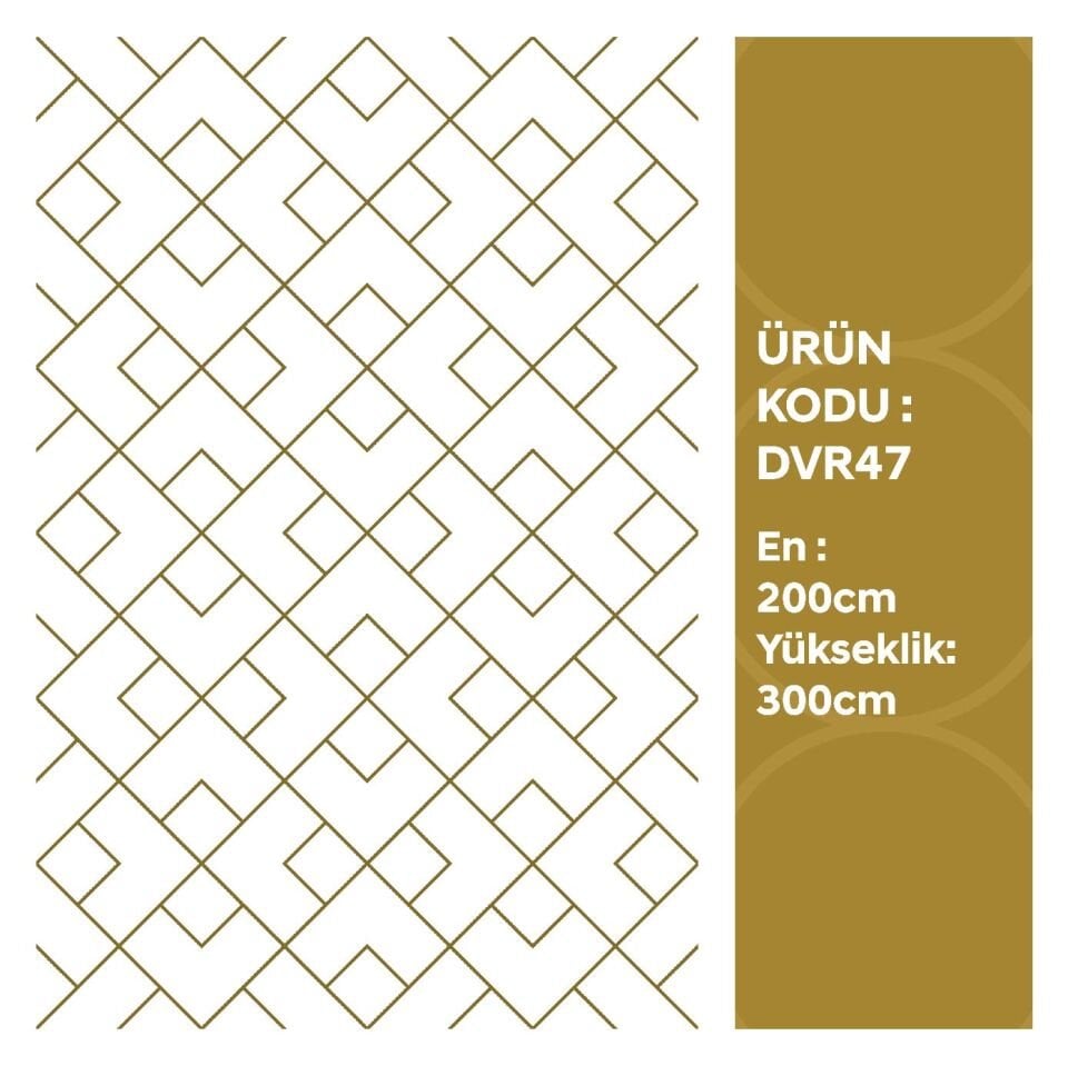 Gold Geometrik Desen Duvar Kağıdı