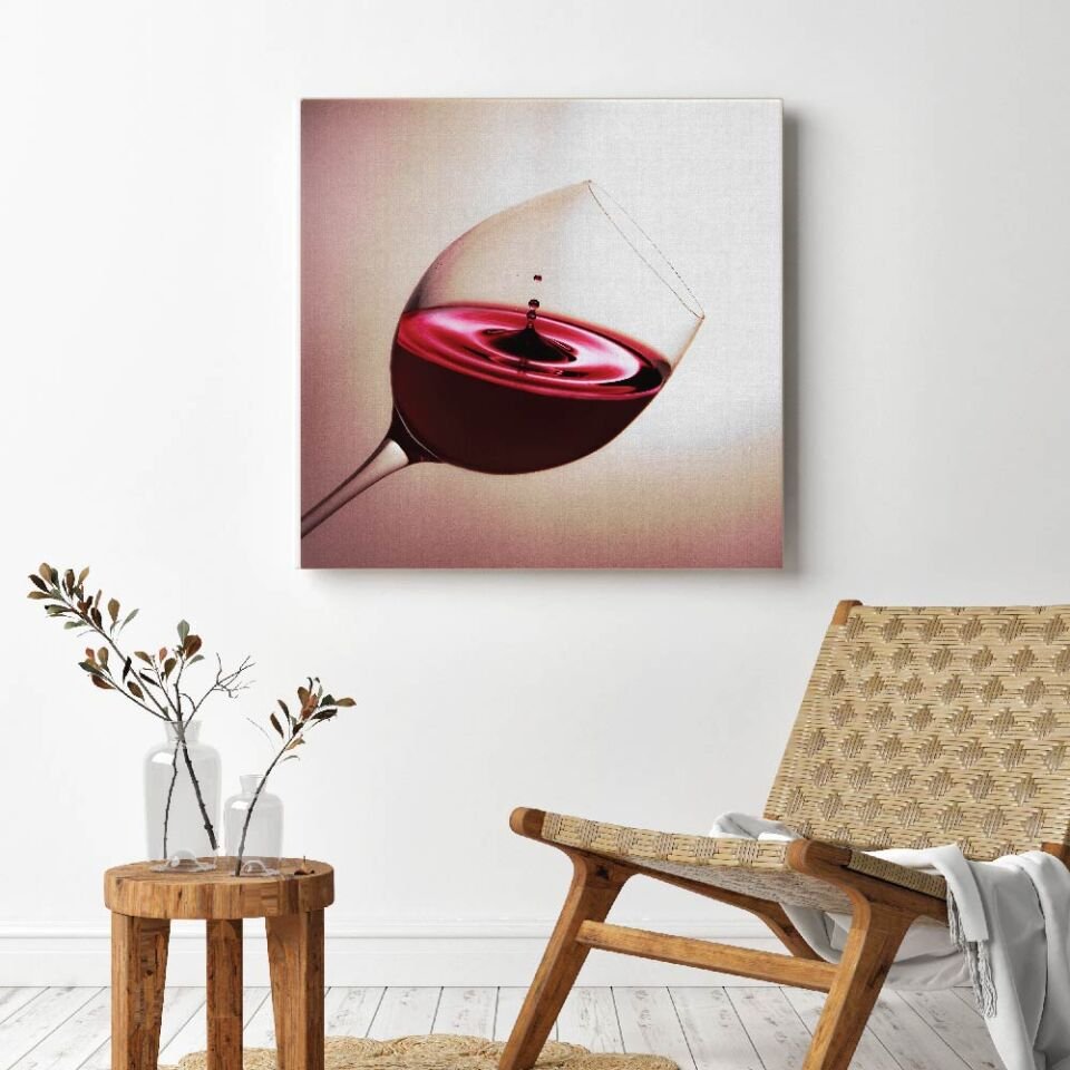 Şarap Kadehi Dekoratif Kanvas Tablo