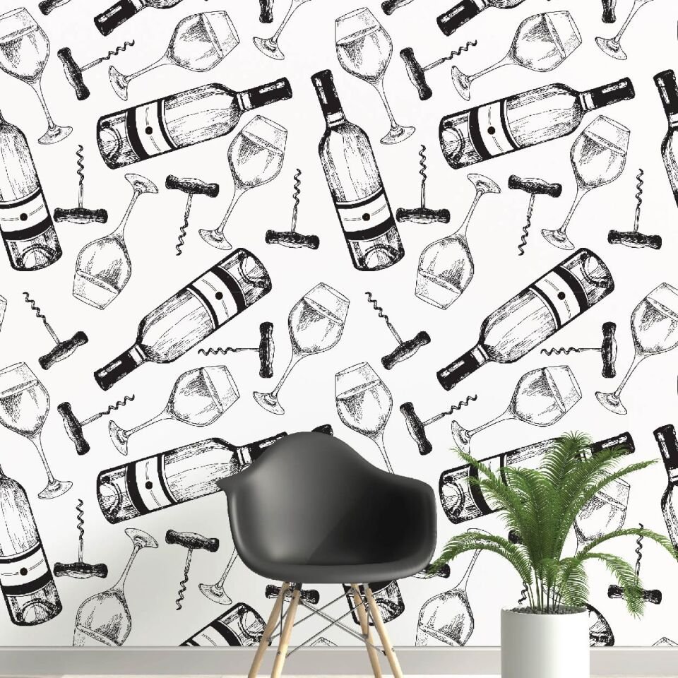 Şarap ve Şarap Bardakları Duvar Kağıdı