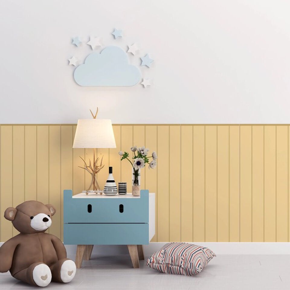 Duvar Panel Görünümlü Dokulu Duvar Kağıdı, Kendinden Yapışkanlı Duvar Kağıdı (Folyodur)