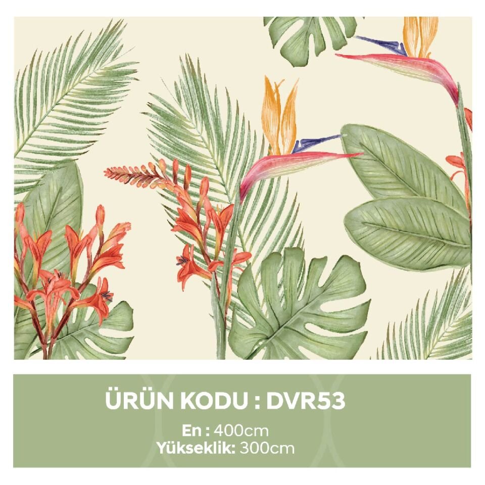 Tropikal Çiçek Duvar Kağıdı