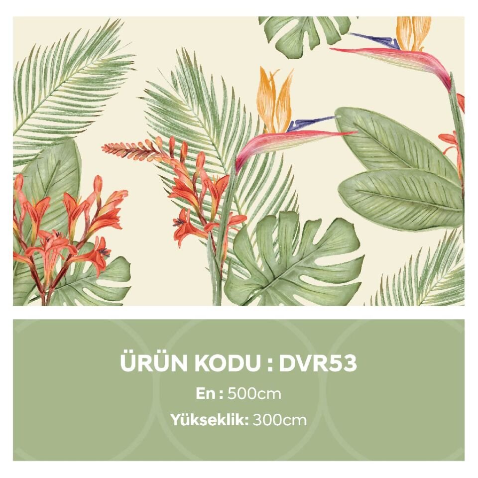 Tropikal Çiçek Duvar Kağıdı