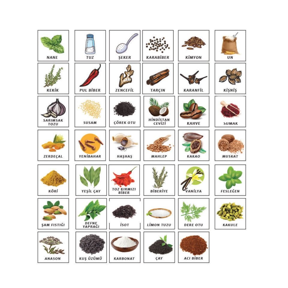 Baharatlar 42'li Sticker Seti