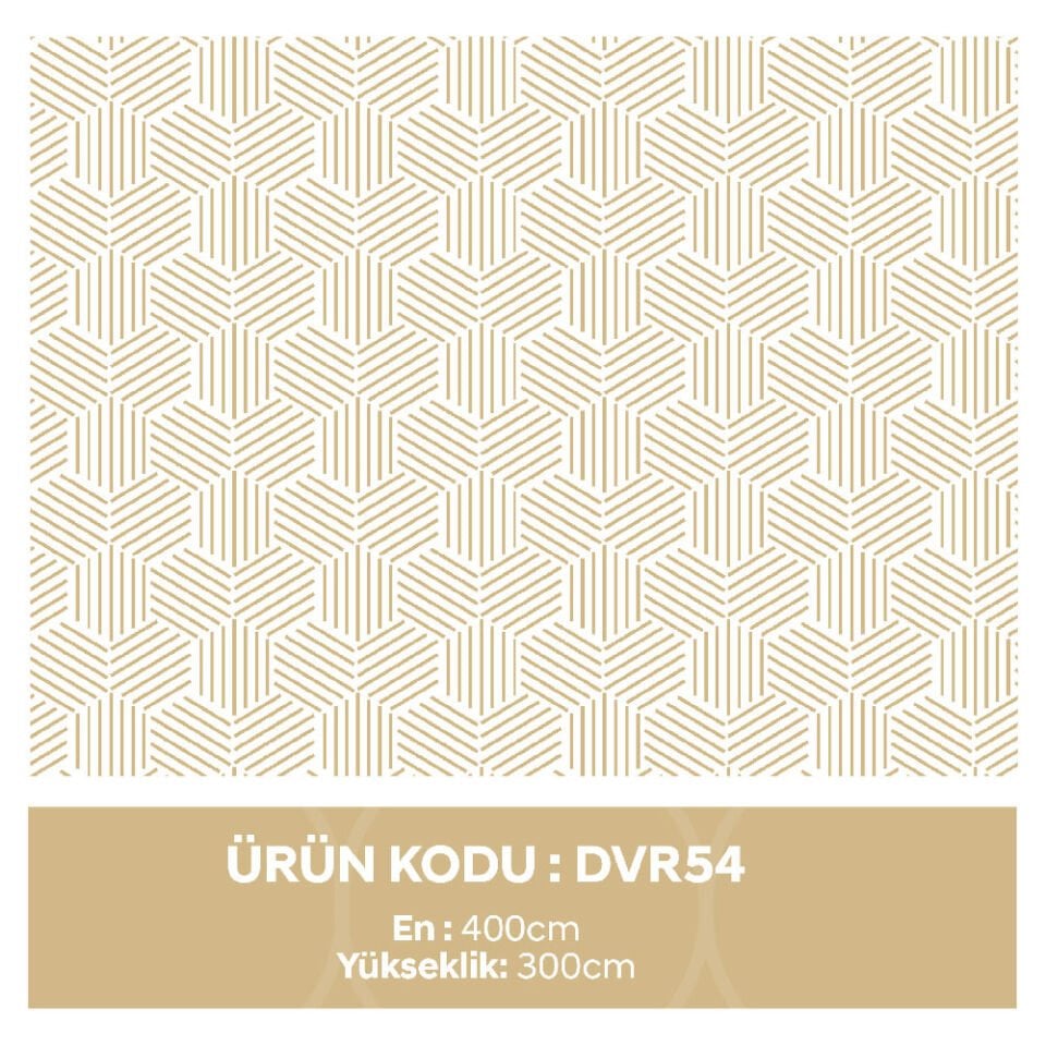 Gold Beşgen Desen Duvar Kağıdı