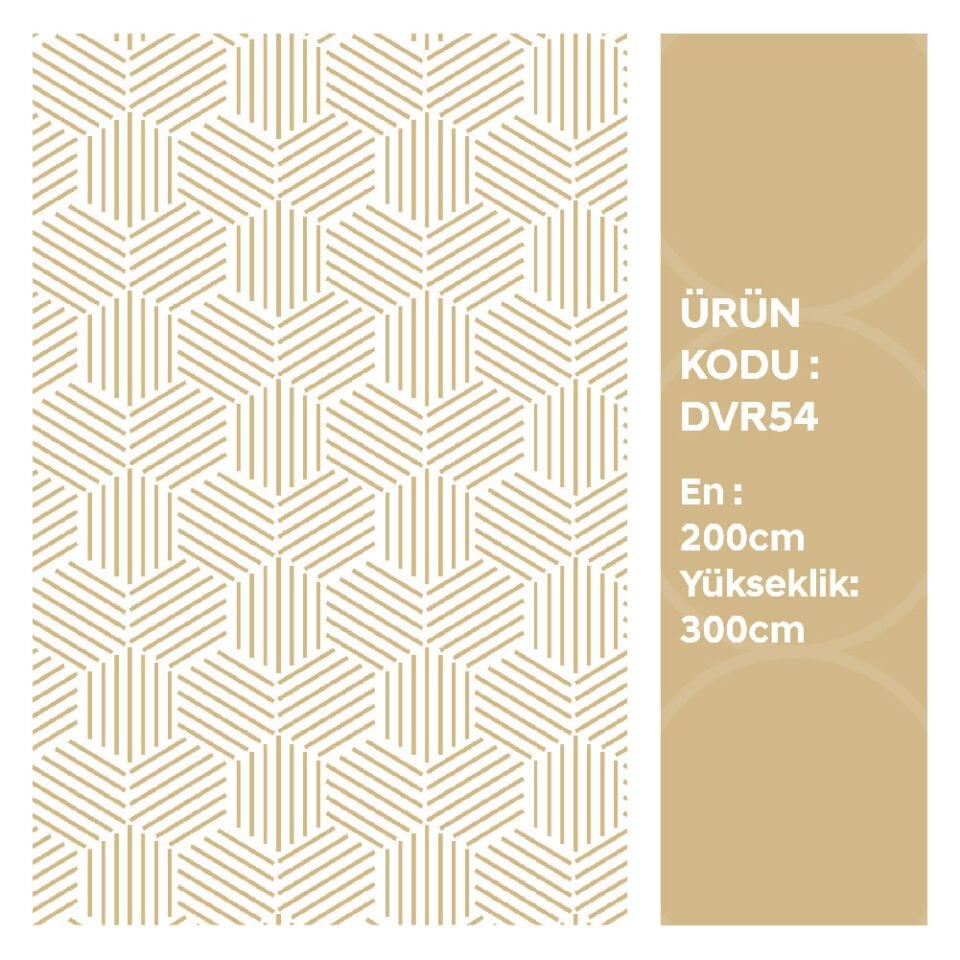 Gold Beşgen Desen Duvar Kağıdı