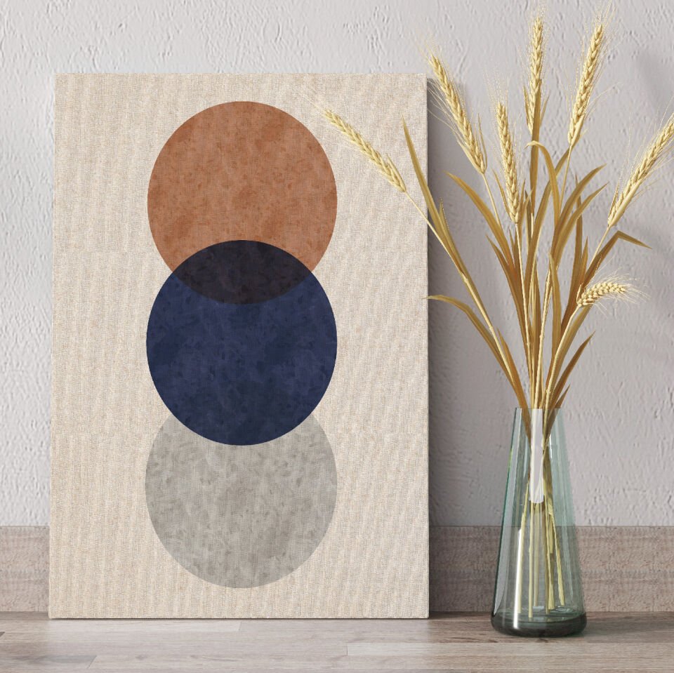 Soft Bohem Yuvarlaklar Dekoratif Kanvas Tablo