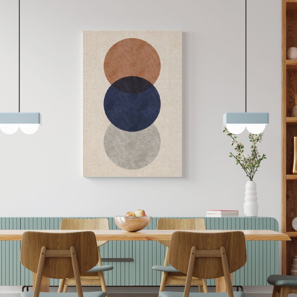 Soft Bohem Yuvarlaklar Dekoratif Kanvas Tablo